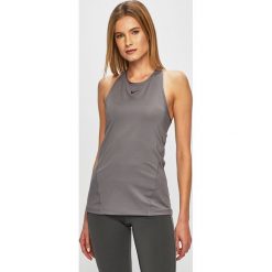 Nike - Top. Szare topy damskie Nike, s, bez wzorów, z elastanu, bez rękawów, dri-fit (nike). Za 99,90 zł.