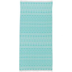Chusty damskie: Chusta hammam w kolorze turkusowym – 180 x 100 cm