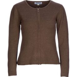 Kardigan w kolorze ciemnobrązowym. Pomarańczowe swetry damskie Cachemire Closet, xl, bez wzorów, z wełny. W wyprzedaży za 169,95 zł.
