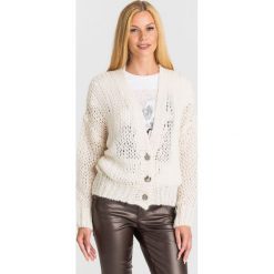 SWETER Liu Jo. Białe swetry damskie Liu Jo, s, z aplikacjami, z dzianiny, bez rękawów, bez kaptura. Za 1039,00 zł.