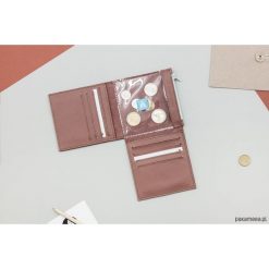 Portfele damskie: Pocket MIDI 3 / Dark Rose - portfel ze skóry