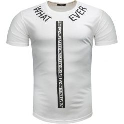 Koszulka męska t-shirt biały Recea. Białe koszulki męskie Recea, xl, z nadrukiem, z bawełny, bez kołnierzyka. Za 29,99 zł.