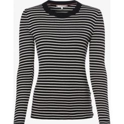 Tommy Hilfiger - Sweter damski, niebieski. Niebieskie swetry damskie TOMMY HILFIGER, s, w paski, prążkowane, bez rękawów, bez kaptura. Za 579,95 zł.