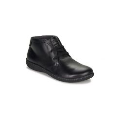 Derby Birkenstock SCARBA. Czarne półbuty damskie Birkenstock, bez wzorów, bez obcasa, bez zapięcia. W wyprzedaży za 527,20 zł.
