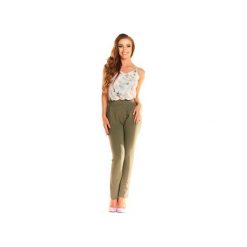 Spodnie N033 khaki. Zielone spodnie damskie Awama, xl, z poliesteru. Za 129,00 zł.