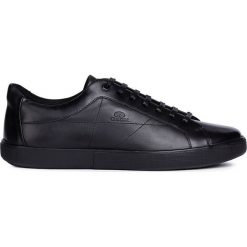 Geox - Buty. Czarne sneakersy męskie Geox, ze skóry, na sznurówki. W wyprzedaży za 269,90 zł.