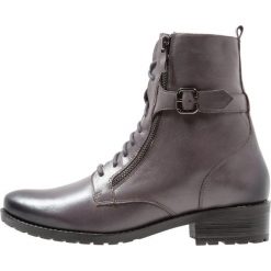 Caprice Botki sznurowane dark grey. Szare botki damskie skórzane Caprice, na sznurówki. Za 369,00 zł.