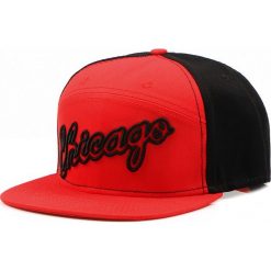 Czapki z daszkiem męskie: Czapka męska snapback czerwono-czarna (hx0286)