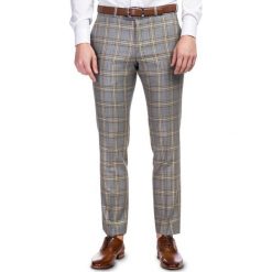Spodnie LUCA GDPS900058. Szare spodnie męskie Giacomo Conti, s, bez wzorów, z jedwabiu, eleganckie. Za 599,00 zł.