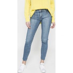 Levi's - Jeansy Super Skinny Indigo Splas. Niebieskie jeansy damskie Levi's®, z aplikacjami, z elastanu. W wyprzedaży za 179,90 zł.