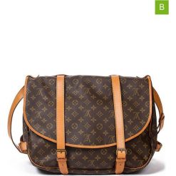 Torebki klasyczne damskie: Torebka „Saumur Double Straps 35” w kolorze brązowym – 35 x 26 x 22 cm