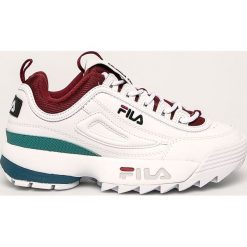 Fila - Buty Disruptor Cb Low. Białe buty sportowe damskie Fila, z materiału, sportowe. W wyprzedaży za 379,90 zł.