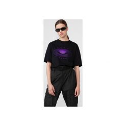 T-SHIRT SPACE. Czarne t-shirty damskie Furora subtera, uniwersalny, z nadrukiem, klasyczne, z klasycznym kołnierzykiem. Za 199,00 zł.