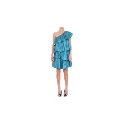 Sukienki krótkie Blugirl 6831. Szare sukienki damskie Blugirl, bez wzorów, bez kołnierzyka, z krótkim rękawem, krótkie, mini. Za 928,90 zł.