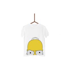 Koszulka Przyczajona Homer Męska. Białe koszulki męskie Failfake, s, bez wzorów, bez kołnierzyka, bez rękawów. Za 130,00 zł.