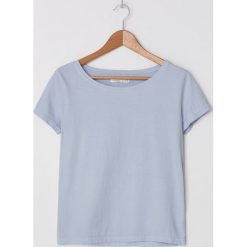 T-shirt z bawełny organicznej - Niebieski. Niebieskie t-shirty damskie House, s, bez wzorów, z bawełny, bez kołnierzyka. W wyprzedaży za 19,99 zł.