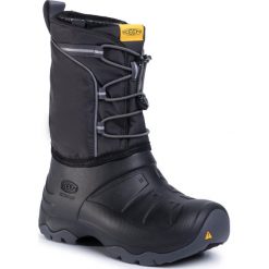 Śniegowce KEEN - Lumi Boot Wp 1019785 Black/Magnet. Czarne śniegowce chłopięce Keen, bez zapięcia. W wyprzedaży za 179,00 zł.