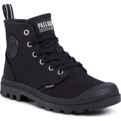 Trapery PALLADIUM - Pampa Hi Zip Cvs 76694-008-M Black. Czarne trapery damskie Palladium, z materiału, bez obcasa, bez zapięcia. Za 369,00 zł.