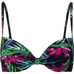 Biustonosz bikini w kolorze czarnym ze wzorem. Czarne biustonosze push up marki Short Stories, z materiału. W wyprzedaży za 108,95 zł.