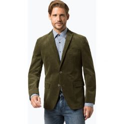 Nils Sundström - Marynarka męska, zielony. Zielone marynarki męskie slim fit Nils Sundström, prążkowane. Za 349,95 zł.