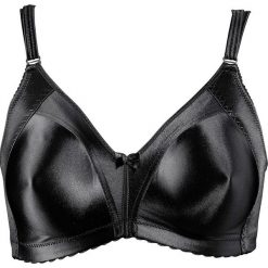 Biustonosz "minimizer" bez fiszbinów bonprix czarny. Czarne biustonosze bonprix, bez wzorów. Za 79,99 zł.