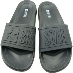 Klapki damskie BIG STAR DD274A271,Kolor czarny. Czarne klapki damskie BIG STAR, bez wzorów, bez obcasa. Za 59,99 zł.