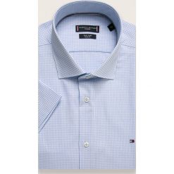 Tommy Hilfiger Tailored - Koszula. Niebieskie koszule męskie Tommy Hilfiger Tailored, bez wzorów, z bawełny, klasyczne, z klasycznym kołnierzykiem, z krótkim rękawem. Za 299,90 zł.
