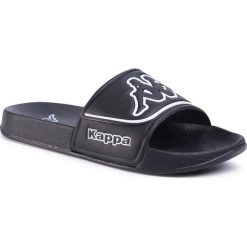 Klapki KAPPA - Mirton 242736 Black/White 1110. Czarne klapki damskie Kappa, bez wzorów, ze skóry ekologicznej, bez obcasa. Za 59,00 zł.