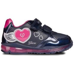 Geox Tenisówki Dziewczęce Todo 20 Niebieskie. Niebieskie buty dziewczęce sportowe marki Geox, na zimę, z materiału. Za 259,00 zł.