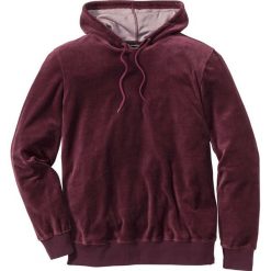 Bluzy męskie: Bluza welurowa Regular Fit bonprix czerwony klonowy