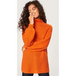 Sweter z domieszką wełny i moheru - Pomarańczo. Pomarańczowe bez kategorii Reserved, s, z wełny. W wyprzedaży za 49,99 zł.