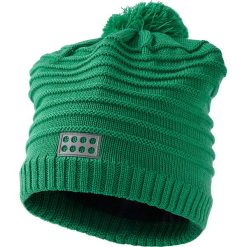Czapka "Alfred 722" w kolorze zielonym. Zielone czapeczki niemowlęce Legowear, z wełny. W wyprzedaży za 47,95 zł.