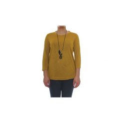 Bluzki Elena Miro' G472L0 8165. Żółte bluzki damskie marki Elena Miro', s, bez wzorów, bez kołnierzyka, bez rękawów. Za 393,14 zł.