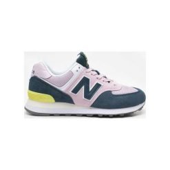 Zielono-Różowe Sneakersy New Balance WL574NWB. Różowe sneakersy damskie Molly.pl, z zamszu. Za 349,00 zł.