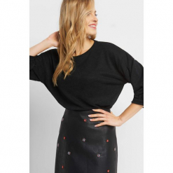 Sweter z balonowymi rękawami. Czarne swetry klasyczne damskie marki Orsay, xs, z poliesteru. Za 59,99 zł.