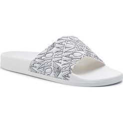 Klapki EMPORIO ARMANI - X4PS03 XL830 00001 White. Białe klapki męskie Emporio Armani, bez wzorów, z tworzywa sztucznego. W wyprzedaży za 179,00 zł.