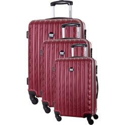 Walizki: Zestaw walizek w kolorze bordowym – 3 szt.