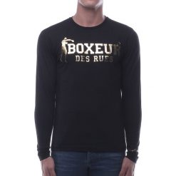 BOXEUR Koszulka długi rękaw czarno-złota r.S (BXE-2809F). Czarne t-shirty męskie BOXEUR, m, z długim rękawem. Za 91,87 zł.
