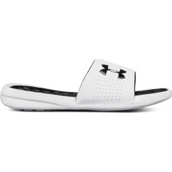 Under Armour Playmaker Kapcie Biały. Białe kapcie damskie Under Armour, z materiału. Za 137,95 zł.