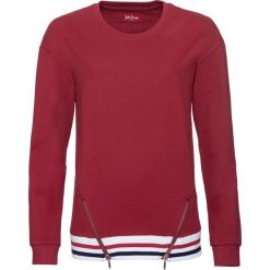 Bluzy rozpinane damskie: Bluza dresowa, długi rękaw bonprix czerwony