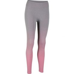 Legginsy funkcyjne bezszwowe, długie, Level 1 bonprix antracytowo-jeżynowy sorbetowy melanż. Szare spodnie damskie bonprix. Za 89,99 zł.