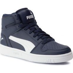 Sneakersy PUMA - Rebound Layup Sl Jr 370486 04 Peacoat/Puma White. Niebieskie trampki chłopięce Puma, bez wzorów, ze skóry ekologicznej, bez zapięcia. W wyprzedaży za 159,99 zł.