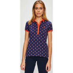 U.S. Polo - Top. Niebieskie topy damskie marki U.S. Polo, s, z nadrukiem, z elastanu, polo. W wyprzedaży za 139,90 zł.