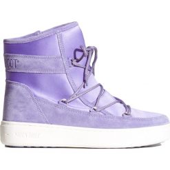 Buty MOON BOOT PULSE Z SATIN. Białe buty sportowe damskie Moon Boot, bez wzorów, z satyny, eleganckie. W wyprzedaży za 525,00 zł.