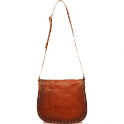 Skórzana torebka w kolorze brązowym - 32 x 28 x 8 cm. Brązowe torebki klasyczne damskie I MEDICI FIRENZE, w paski, z materiału. W wyprzedaży za 565,95 zł.