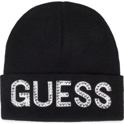 Czapka GUESS - Not Coordina Ted Hats AW8241 WOL01 BLA. Czarne czapki damskie Guess, z aplikacjami, z materiału. Za 139,00 zł.