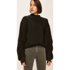 Answear - Bluza. Czarne bluzy damskie ANSWEAR, s, bez wzorów, z bawełny, bez rękawów, bez kaptura. W wyprzedaży za 99,90 zł.