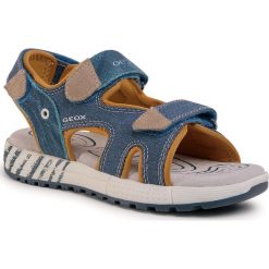Sandały GEOX - J S.Alben B. B J02AVB 0NB22 C4289 S Avio/Beige. Niebieskie sandały chłopięce Geox, ze skóry, bez zapięcia. Za 259,00 zł.