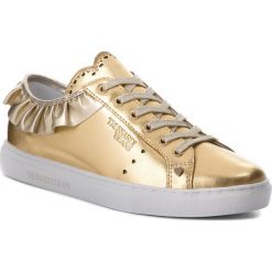 Sneakersy TRUSSARDI JEANS - 79A00232 M053. Żółte półbuty damskie Trussardi Jeans, z jeansu. W wyprzedaży za 329,00 zł.