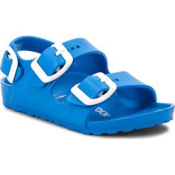 Sandały BIRKENSTOCK - Milano 1009355 Scuba Blue. Niebieskie sandały chłopięce Birkenstock, z tworzywa sztucznego, bez zapięcia. Za 89,00 zł.